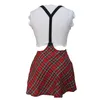 Wholesale-Hot sale 2016 Ladies Plaid costumess for role playing schoolgirl uniform Sexy Study Partner School girl adult costume LC8872