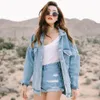 Women's Jackets Wholesale- Casual Women's Retro Boyfriend Oversized Denim Jacket Loose Jeans Coat Outwear1