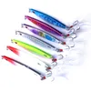 New Metal Iron Lead Fishing Lure Spinner Bait 7cm 30g Laser Jigs Sea Spinnerbaits con ganci di piume