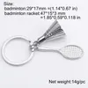 Badminton Racket Key Chains Sport Beyrings Creative Key Holder Bag Accessoires Fans Geschenken Alloy Sieraden Groothandel