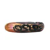 Portable Rasta Stripe Mini Steamroller Pipe: Glass Hand Pipe for Smoking Pleasure