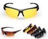 12 stks / partij Night Vision Goggles Zonnebril Drijven Griced Glasses Mode Heren Sport Rijden Zonnebril UV-bescherming 4 Kleuren