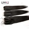 8A Brazilian Straight Lace Closure 4x4 Size Cheap Human Hair Top Lace Closures Pieces Free/Middle/3 Way Part Closure Natural Color Dyeable