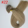 100g 100Strands Pre bonded nail u tip Human hair extensions 18 20 22 24inch Straight Brazilian Indian hair extension