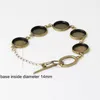 Plateaux de bracelets Beadsnice vierges photo rondes en laiton blanc avec cinq montures pour résine ronde ou cabochon de 14mm ID 12141
