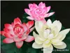 Best Selling 18 cm Diameter Kunstmatige Lotus Simulatie Lotus PU Lotusbloem Bloem Drijvende Water Thuis Tuing Fish Tank Decoratie Lotus