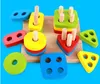 Factory Groothandel Wood Toys Fancy Early Childhood Toys Wooden Montessori zou speelgoed geometrische vorm bij overeenkomende assemblageblokken helpen