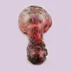 Gold fumed Craft Glass Hand Pipes Mini Style Smoking Pipe Tobacco Burner Beautiful Design Portable Dabber Rig