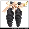 Brazilian Virgin Human Hair Weave Loose Wave Hair Weaves 10-24 Inch Grade 9A 3pcs lot Natural Color Free Shipping Bella