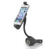 Car Phone Holder con cargador USB dual Cigarette Lighter Socket Mount Stand para Apple iPhone 5 6 7 8 X plus GPS MP3 Player