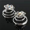 Vente en gros-Wholesale 12pcs accessoires de cheveux de mariage fête mariage cristal fleur strass tourbillonnez torsadeur torsion coiffes de pince bijoux livraison gratuite