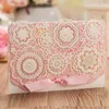 Frete grátis convites de casamento cor-de-rosa flor flower laser casamento cartão convite cartão casamento evento partido suprimentos cw5126