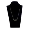 Ожерелье с персонализированным именем, женские модные украшения "Николь", ожерелье из нержавеющей стали с золотой табличкой, NL-2411