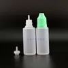 Bottiglie contagocce in plastica da 100 pezzi da 15 ml con tappi sicuri a prova di bambino Consigli per bottiglia comprimibile a vapore con capezzolo lungo
