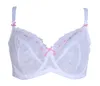 Kvinnor Ultratunn Mjuk BH 34-42 C/D/DD/DDD Bygel ovadderad Plus Size BH för stora bröst H415