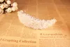 Exquisitas coronas y Tiaras de boda para novias, cuentas hexagonales transparentes, piezas para el cabello de boda, accesorios para el cabello de novia, corona Floral nupcial