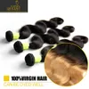 Tissage de cheveux humains brésiliens vierges ondulés, 100% non transformés, péruvien, malaisien, indien, cambodgien, extensions de cheveux Remy, couleur naturelle