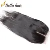 VERKOOP Haar Weeft met Sluiting Indiase Peruaanse Maleisische Braziliaanse Onverwerkte Virgin Hair Extensions Zwarte Zijdeachtige Rechte Bundels Deal Bella Haar Julienchina