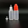 100 Pcs/Lot 10 ML Plastic Dropper Bottles With Child Proof Caps and Tips Safe Vapor Squeeze long nipple