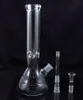 7MM thick beaker base glass water bong smoking pipe bubbler 13.5 Inch for dry herb free shipping wholesale YQ-98