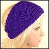 Kobiety Szydełka Pałąk Dzianina Hairband Kwiat Winter Ear Warmer Headwrap Crochet Kwiat Ear Warmer Włosy Akcesoria Do Włosów Darmowa Wysyłka