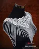 2019 Luxurious Crystal Rhinestone Jewelry Bridal Wraps White Lace Wedding Shawl Jacket Bolero Jacket Wedding Dress With Beaded244J