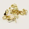 DIY EARRING Hitta grossistfabrik direkt värdefulla 100pcs / lot guldfärg mässing örhängen komponent clip-on örhängen droppe frakt