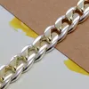 Geschenk 925 Silber Quadratische Schnalle seitlich 10M dichroitisches Armband für Männer CH091 Mode Sterling Silber Platte Kettenglied 2772
