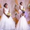 Branco princesa vestidos de noiva de renda 2020 sexy africano sheer boat neck backless plus size vestidos de noiva vestido de vestido de noiva