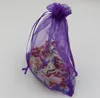 100Pcs Purple With Drawstring Organza Jewelry Bags 7x9cm Etc Wedding Party Christmas Favor Gift Bags