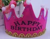 Кэпка на день рождения счастливого света 5 лампа корона король принцесса Корона головной убор для вечеринки по случаю дня рождения ПВХ припасы DHL Подарок Hot 250pcs
