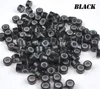 1000pcsjar I Tip Hair Beads Silicone Micro Rings Links for Hair Extensions Blac Brown Blonde 50x28x30mm3502159