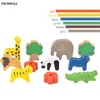 Brinquedos Bebê Bonito Floresta Animal Seesaw Blocos de Construção De Balanço De Madeira Brinquedos De Madeira Para Crianças Criativas Montando Brinquedos Educativos