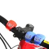 Siliconen Fiets Hoofd Voor Achterwiel LED Flash Fietslicht Lamp zwartrood inclusief de batterij 6636251