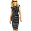 Lcw New Fashiong Womens Elegant New Summer Colorblock Striped Tunic Wear To Work Business Party Cocktail Pencil Sheath Dress
