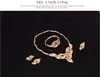 Африканский комплект ювелирных изделий 18k позолоченный Кристалл драгоценный камень свадебное ожерелье браслет серьги кольцо ювелирные наборы 3 цветов