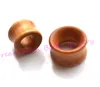 Brown Wood Flesh Tunnel Ear Plug Expander Piercing Fashion Body Jewelry 8mm 20mm Double Flare Earring Whole233Y