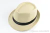 Unisex Women Men Casual Beach Straw Panama Jazz Hat Cowboy Fedora Cap, 10PCS / LOT Бесплатная доставка