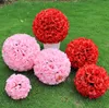 15 till 30 cm Artificiell kryptering Rose Silk Flower Kissing Balls Hanging Ball For Christmas Ornament Wedding Party Decorations Supplies