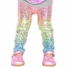 Детская одежда русалка стиль девочка леггинсы с принтом градиент цвета повседневные длинные брюки брюки эластичные тонкие фитнес-леггинсы на 2-6 лет