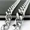 Mens Kies maat 10mm / 15mm brede 316L roestvrij staal Hoog gepolijste curban Curb Chain Ketting 24 '' voor Kerstmis / Verjaardag Bling Sieraden Geschenken