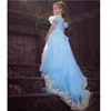 long princess prom dress 2015 cinderella dress costumes cosplay lace embroidery dress cinderella ball gown for girls free shipping