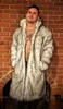 Wholesale- 2017 Mens Real Fur Coat North Winter Faux Fur Outwear Windbreaker Both Side Coat Men Punk Parka Jackets Leather Brand Overcoats