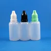 Flacons compte-gouttes en plastique de taille mixte 5 ml 10 ml 15 ml 30 ml 50 pièces chacun LDPE PE avec bouchons inviolables embouts de goutte preuves de voleur couvercles supérieurs sûrs liquides GOUTTES POUR LES YEUX HUILE