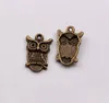 150pcs Antique Bronze Owl Charms Pingentes para jóias Fazendo descobertas 23x14x4mm