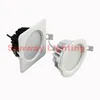 2015 Ny försänkt downlight LED-fyrkant 5W 7W 9W 12W 15W Dimmable Round LED-lampor IP65 Vattentät AC 85-265V DHL Gratis frakt