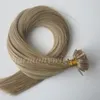 100strands = 1set 100g予備接着フラットチップヘアエクステンション18 20 22 24インチM8613カラーケラチンブラジルのインド人の髪