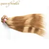 Paquets blonds péruviens cheveux vierges brésiliens droits 27 Extensions de cheveux 100 extensions de cheveux humains Remy non transformés 3 bundles3003903