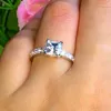 FG Princess Cut 1 5 NSCD Simulé Princess Cut Diamond Promise ring Proposition Ring For Women194K