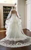 White Champagne Ivory 2022 New Wedding Veil Cathedral Train Handmade Lace Appliques Bridal Accessories Hot Bridal Veils Long Wedding Veil